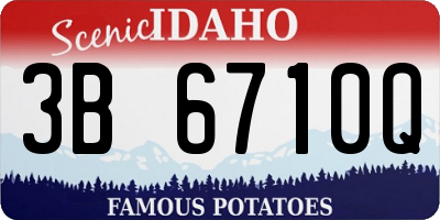 ID license plate 3B6710Q