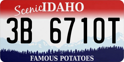 ID license plate 3B6710T