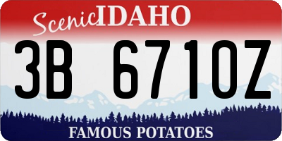 ID license plate 3B6710Z