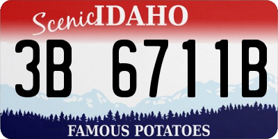 ID license plate 3B6711B