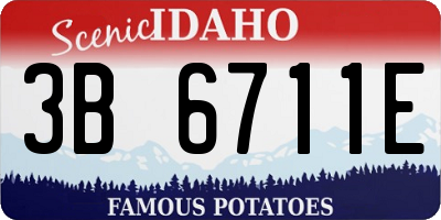 ID license plate 3B6711E