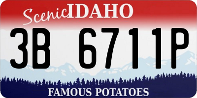 ID license plate 3B6711P