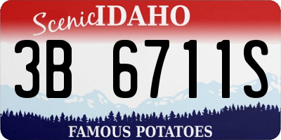 ID license plate 3B6711S