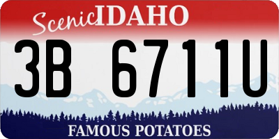 ID license plate 3B6711U
