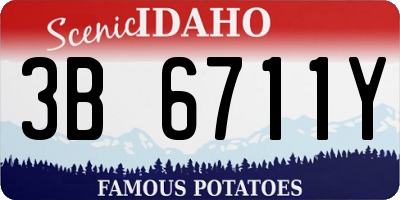 ID license plate 3B6711Y