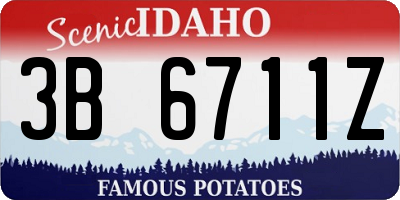 ID license plate 3B6711Z