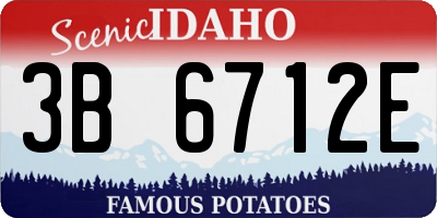 ID license plate 3B6712E