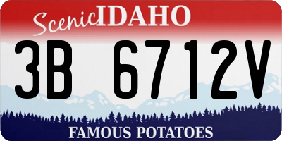 ID license plate 3B6712V