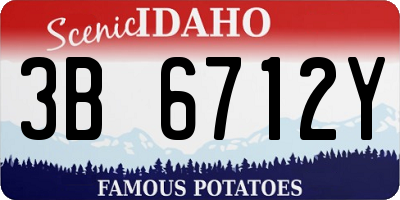 ID license plate 3B6712Y
