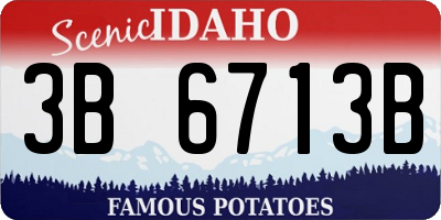 ID license plate 3B6713B
