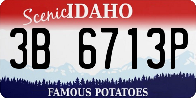 ID license plate 3B6713P