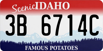 ID license plate 3B6714C