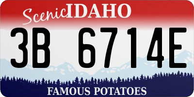 ID license plate 3B6714E