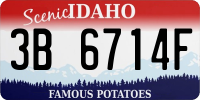 ID license plate 3B6714F