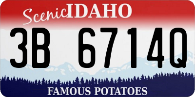 ID license plate 3B6714Q