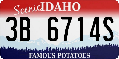 ID license plate 3B6714S