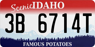 ID license plate 3B6714T