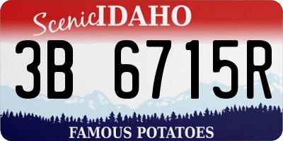 ID license plate 3B6715R
