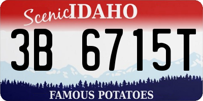 ID license plate 3B6715T