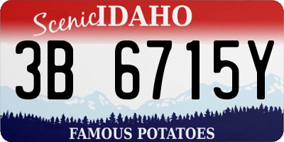 ID license plate 3B6715Y