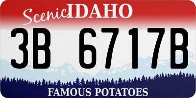 ID license plate 3B6717B