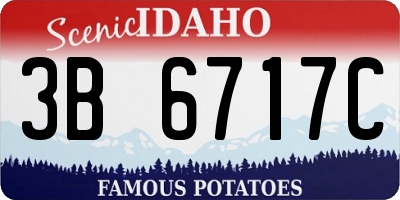 ID license plate 3B6717C