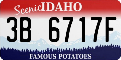 ID license plate 3B6717F