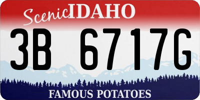 ID license plate 3B6717G