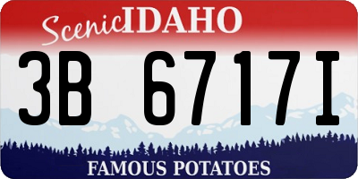 ID license plate 3B6717I