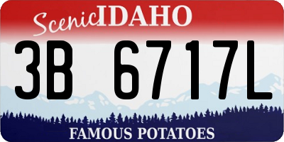ID license plate 3B6717L