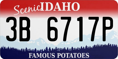 ID license plate 3B6717P