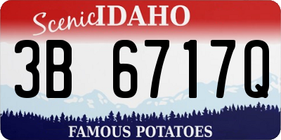 ID license plate 3B6717Q