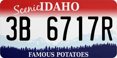 ID license plate 3B6717R