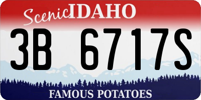 ID license plate 3B6717S