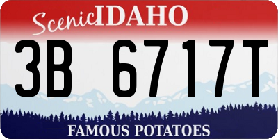ID license plate 3B6717T