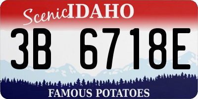 ID license plate 3B6718E