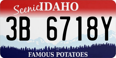 ID license plate 3B6718Y