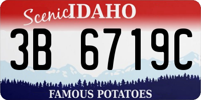 ID license plate 3B6719C