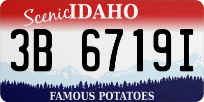 ID license plate 3B6719I