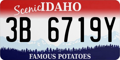 ID license plate 3B6719Y