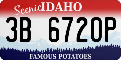 ID license plate 3B6720P