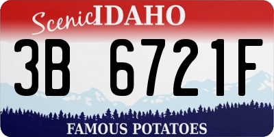 ID license plate 3B6721F