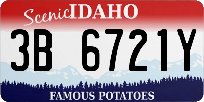 ID license plate 3B6721Y