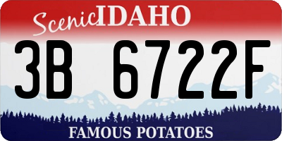 ID license plate 3B6722F