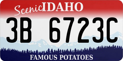 ID license plate 3B6723C