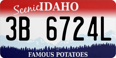 ID license plate 3B6724L