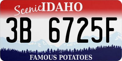 ID license plate 3B6725F