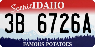 ID license plate 3B6726A