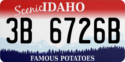ID license plate 3B6726B