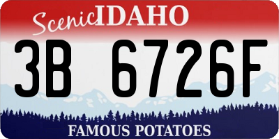 ID license plate 3B6726F